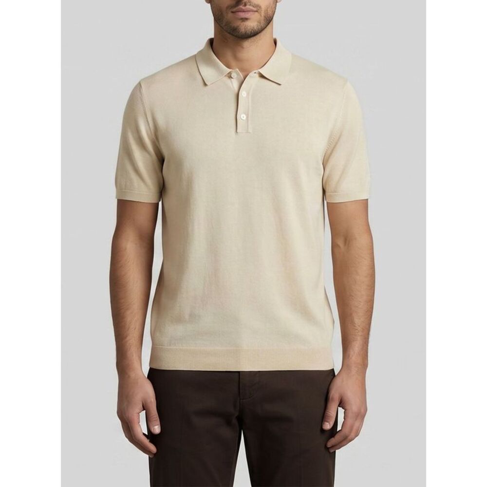 Roberto Collina Polo Shirt Men Ecru